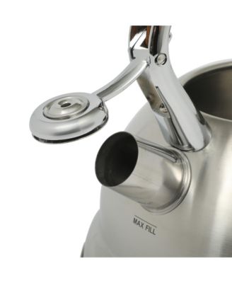 Woodmont 2-Quart Stainless Steel Tea Kettle w/ Wood Handle