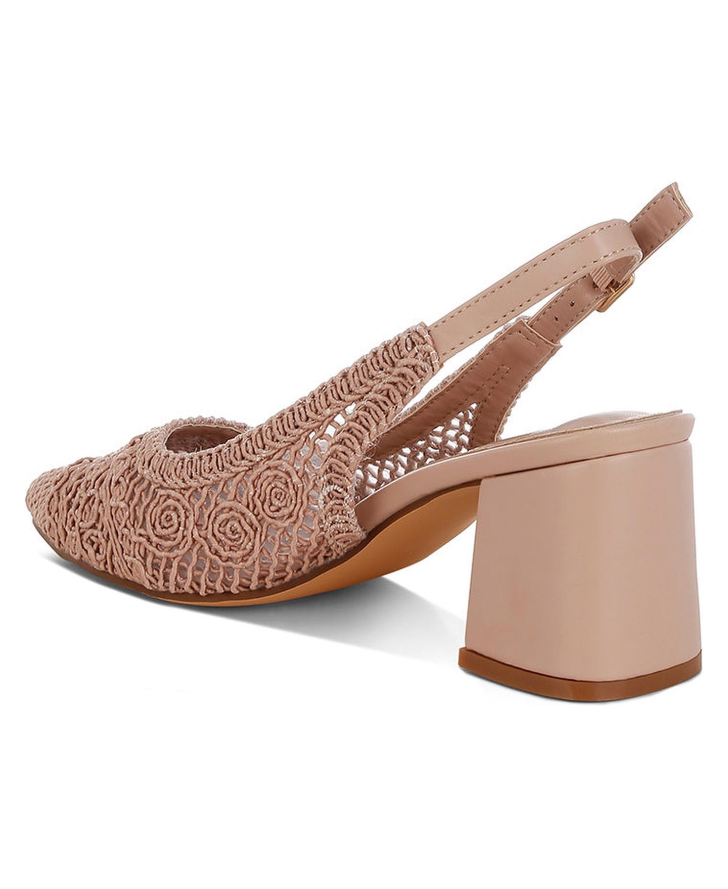 Женские сандалии London Rag Tolina Woven Design Slingback, цвет: Розовый — фото 3