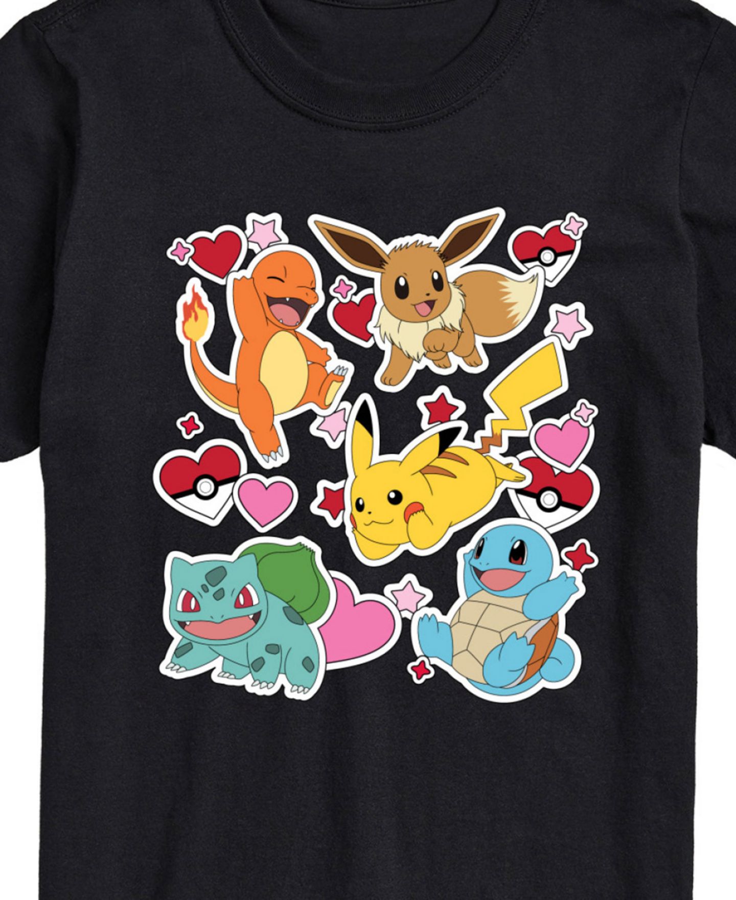 Мужская футболка AIRWAVES Pokemon Valentine's Day Short Sleeve, цвет: Чёрный — фото 3