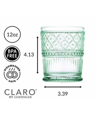 Claro Double Old-Fashioned Glasses, Set of 4