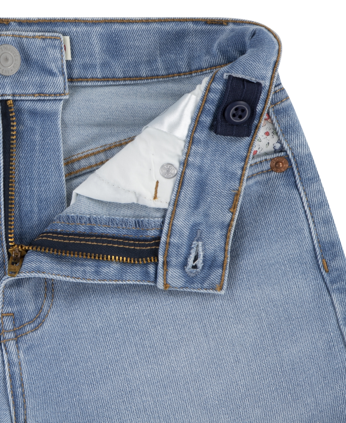 LEVI'S BIG GIRLS PRINT BLOCK MOM SHORTS 