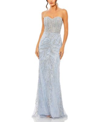 Women's Strapless Embellished Gown