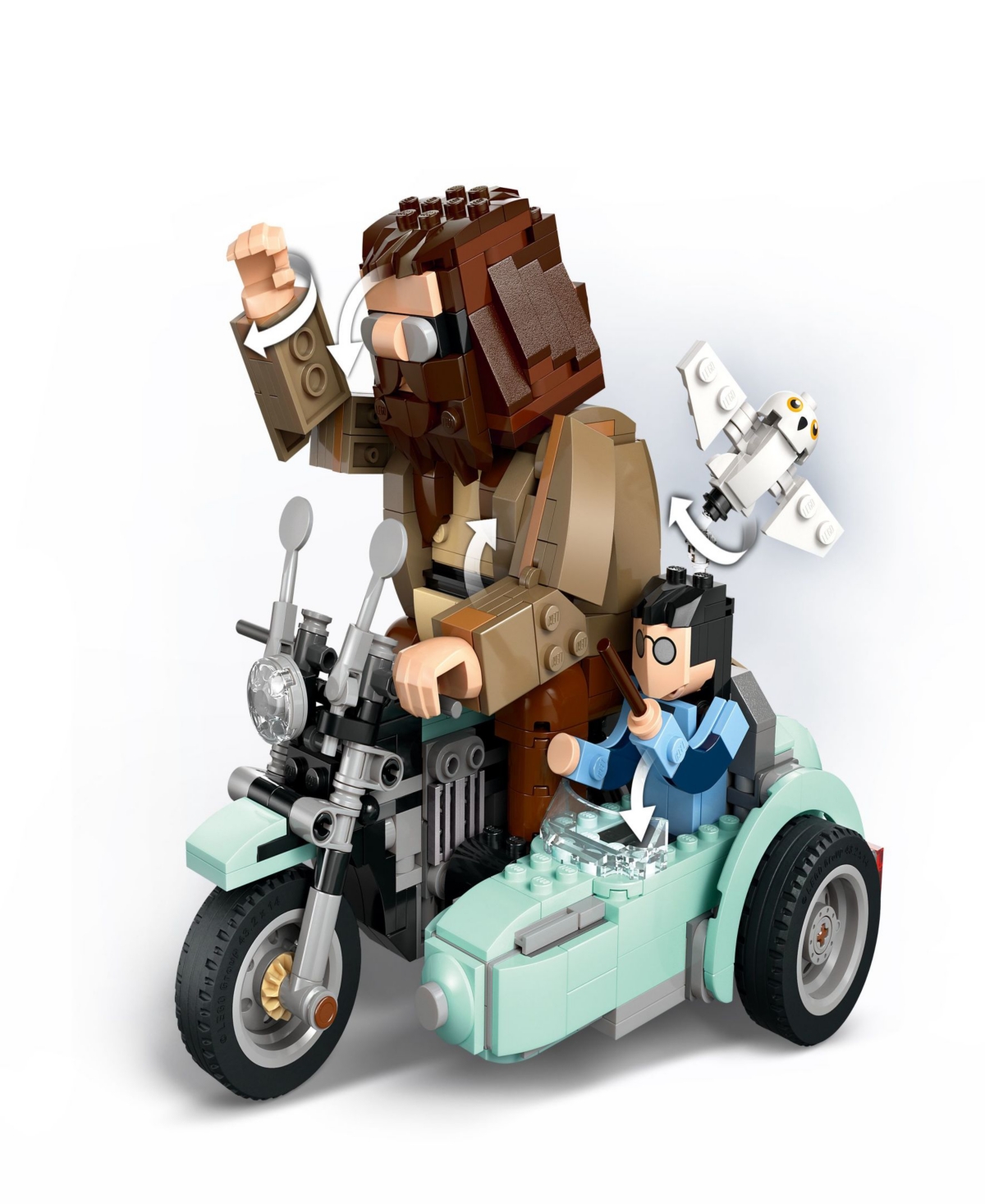 Lego Harry Potter Hagrid And Harry's Motorcycle Ride Building Toy 76443, 617 Pieces In Multi Color