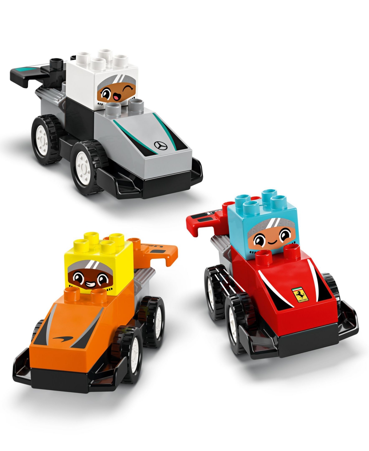 LEGO DUPLO TOWN F1 TEAM RACE CARS DRIVERS BUILDING TOY 10445, 70 PIECES 