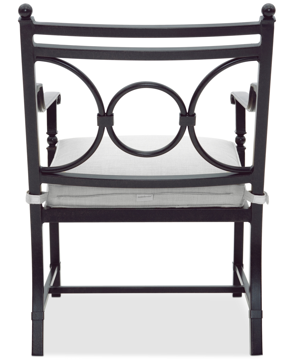 Agio Wythburn Mix And Match Scroll Outdoor Dining Chair In Pearl White,bronze Finish