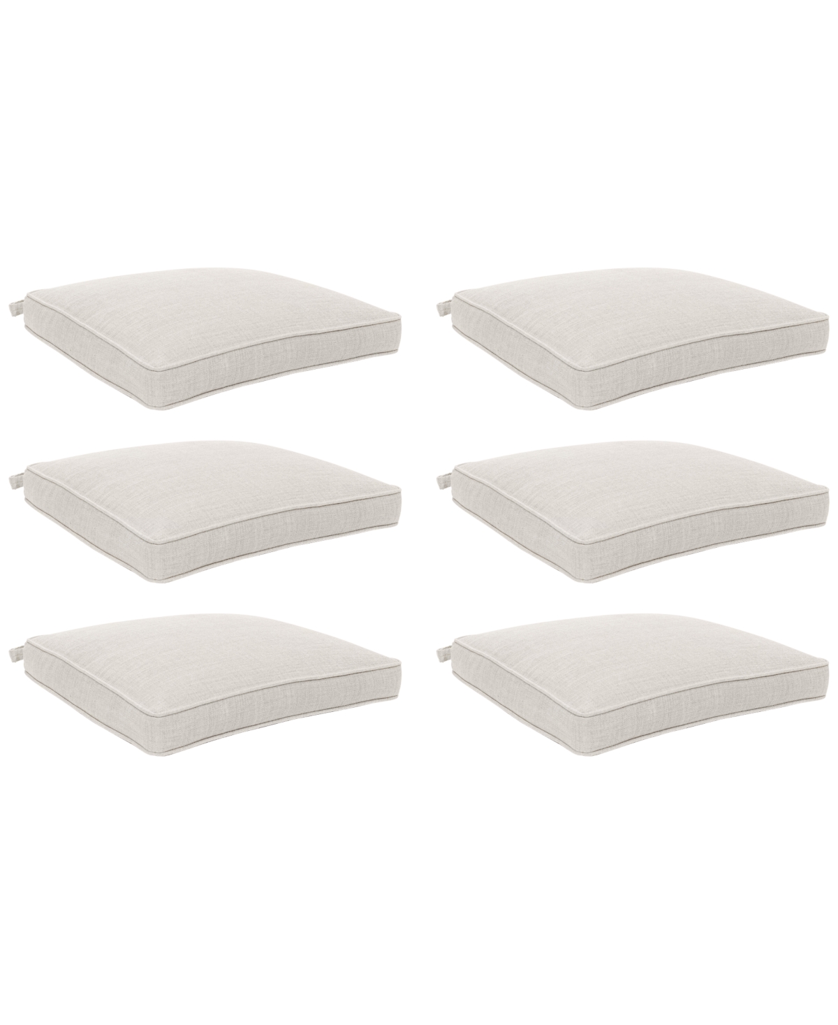 Agio Replacement Outdoor Dining Cushion, Set Of 6 In Pearl White