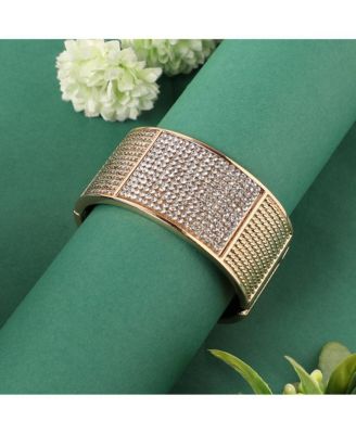 Embellished Cluster Cuff Bracelet