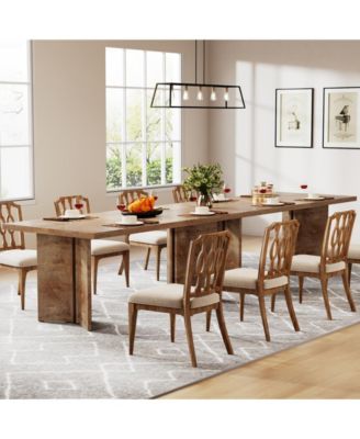 63-inch Dining Table for 4-6, Farmhouse Kitchen Table with Large Tabletop, Rectangular Dinner Eating Table