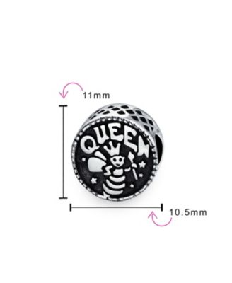 Queen Bumble Bee Charm Bead Sterling Silver European Bracelet