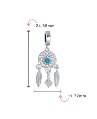 Sterling Silver Dream Catcher Dangle Charm Bead
