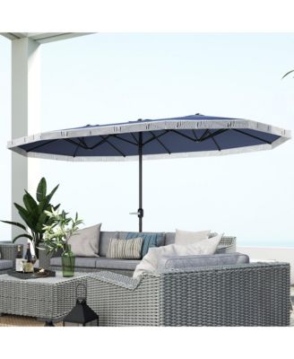 15ft UPF30+ Extra Large Patio Umbrella Market Umbrella, Dark