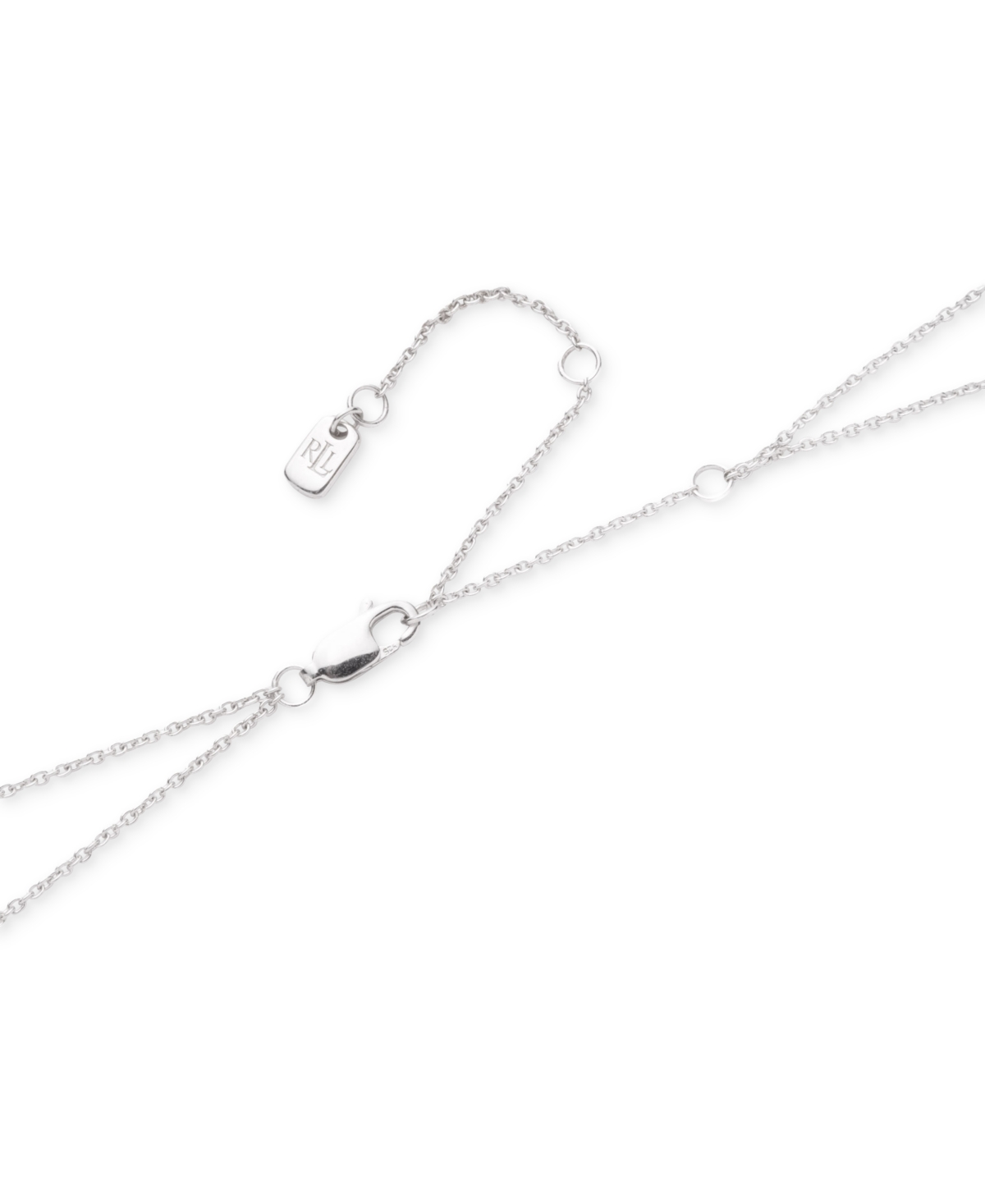 Ralph Lauren Sterling Silver Disc Pendant Two Row Necklace, 20" + 3" Extender In Silver