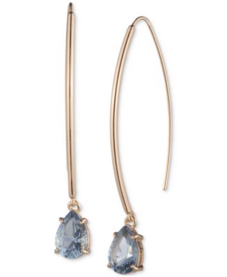 Lauren Ralph Lauren - Gold-Tone Pear Stone Threader Earrings