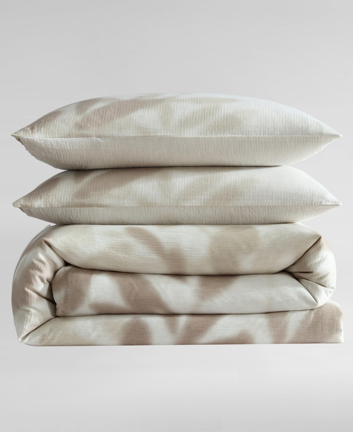 Calvin Klein Shadow Branches Comforter Set In Camel