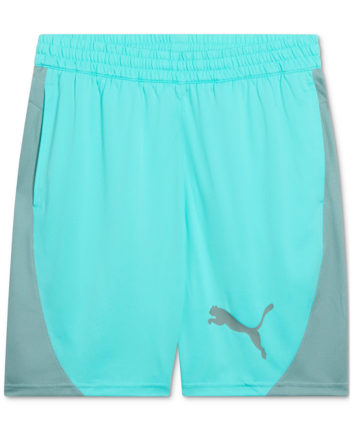 Puma Men's Tad Tech Knit Logo Shorts In Aquatic Heather