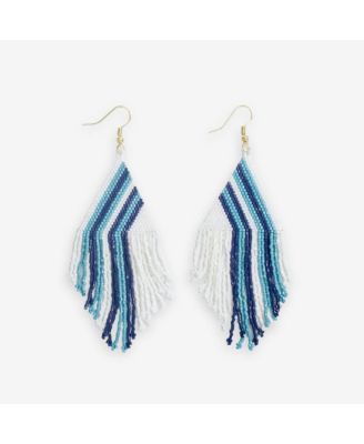 Haley Game Day Beaded Fringe Earrings