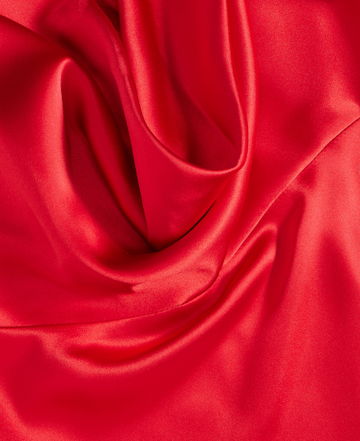 Emerald Sundae Juniors' V-neck A-line Satin Midi Dress In Red