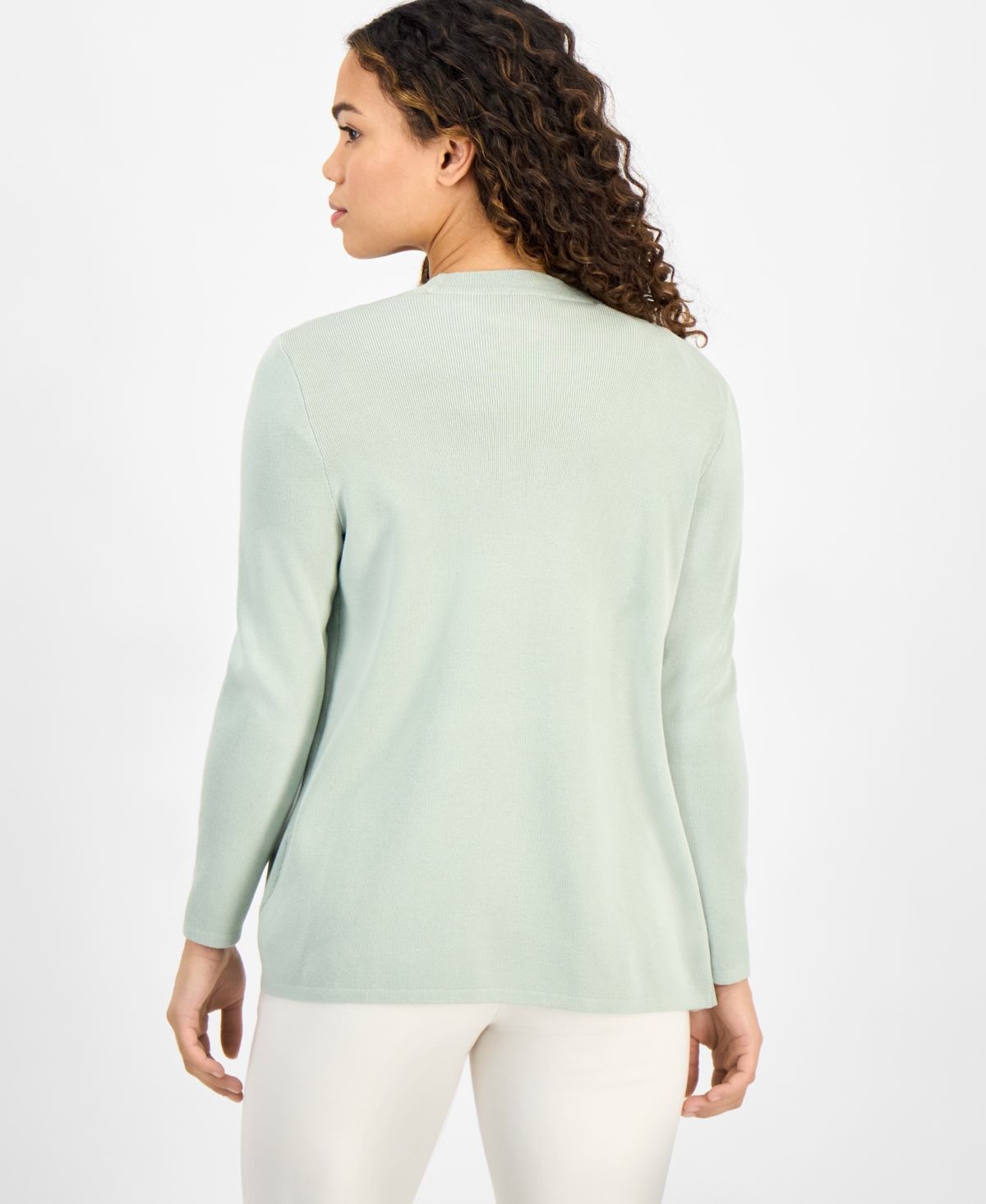 Ak Anne Klein Women's Newport Kissing Front Cardigan
