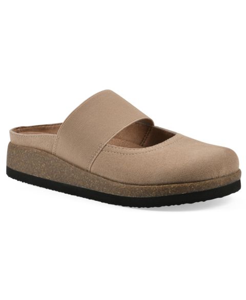 Женские сабо White Mountain Bassi Mary Jane Footbeds, цвет: Пляжный замшевый