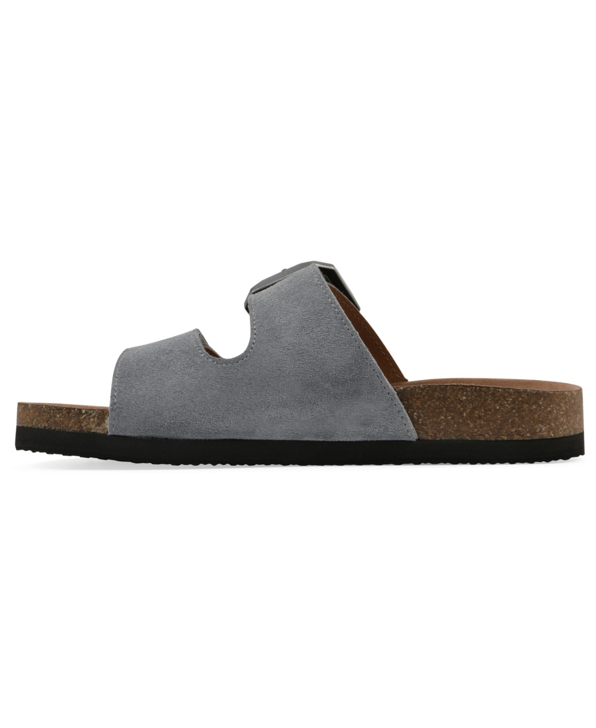 White Mountain Women's Hayloft Round Toe Flat Sandals In Blue Raspberry Suede