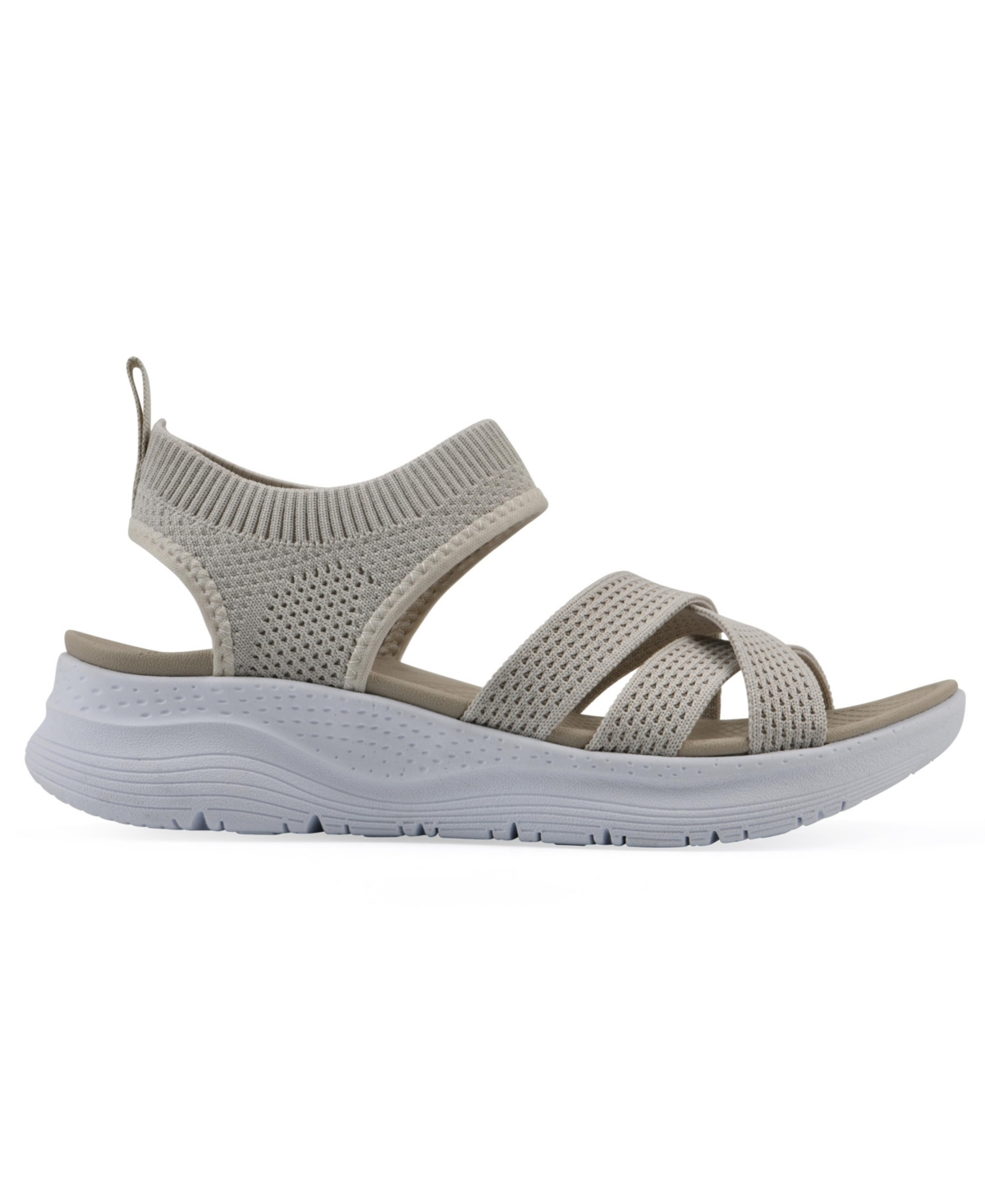 White Mountain Women's Charry Round Toe Flat Sandals