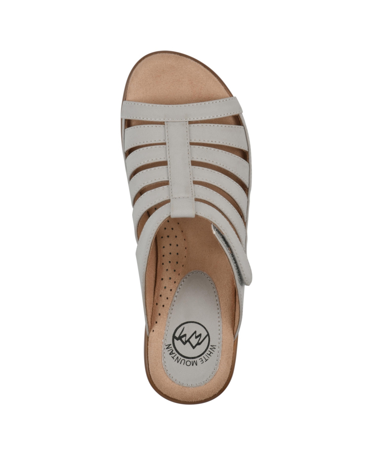 White Mountain Women's Valencia Slip-on Clog Sandals In Ice Burnished Smooth