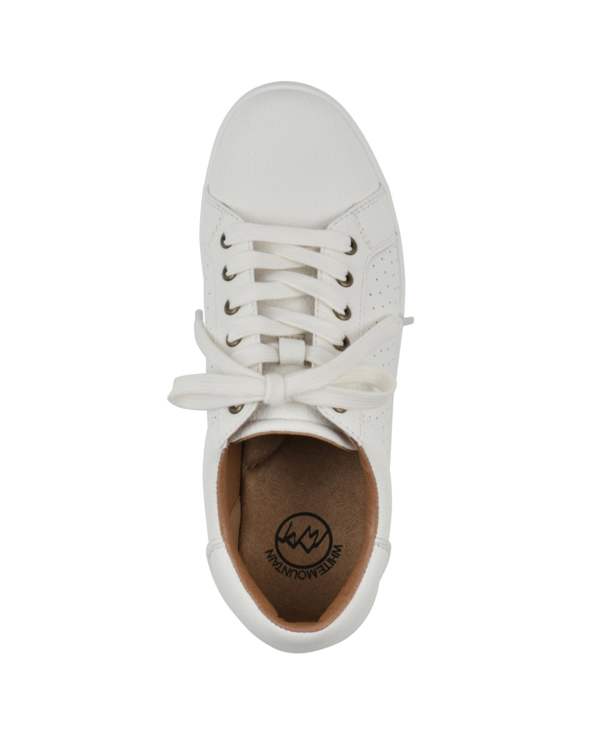 White Mountain Women's Uniform Lace-up Sneakers In White Smooth
