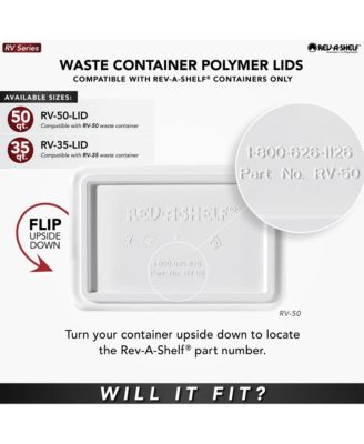 50 qt. Trash Can Replacement Lid, Silver (Lid Only), RV-50-LID-17-1-40