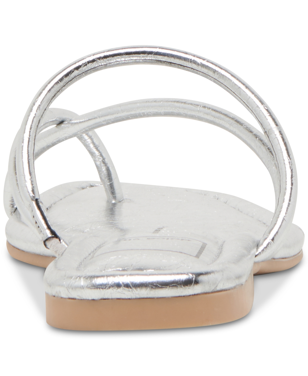 Shop Dolce Vita Women's Leanna Strappy Flat Sandals In Star Silver Metallic Leather