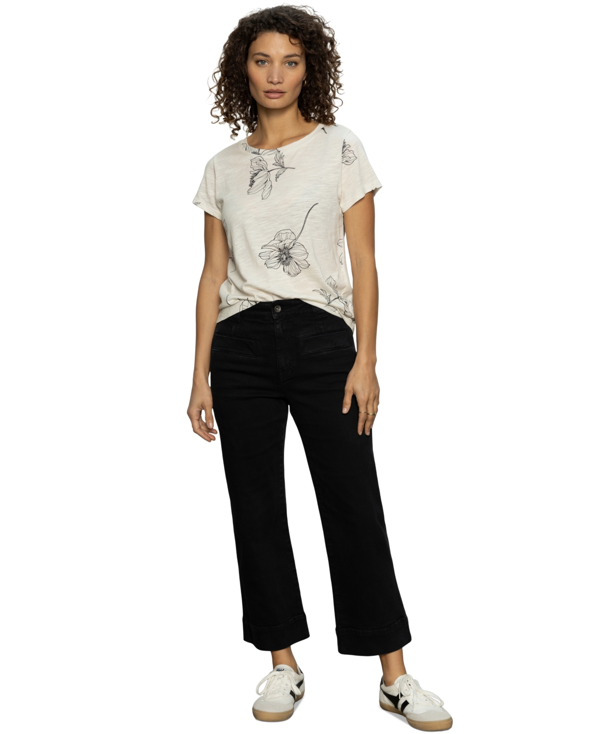 Sanctuary Women's Perfect Pull On T-shirt In Sketched Botanic