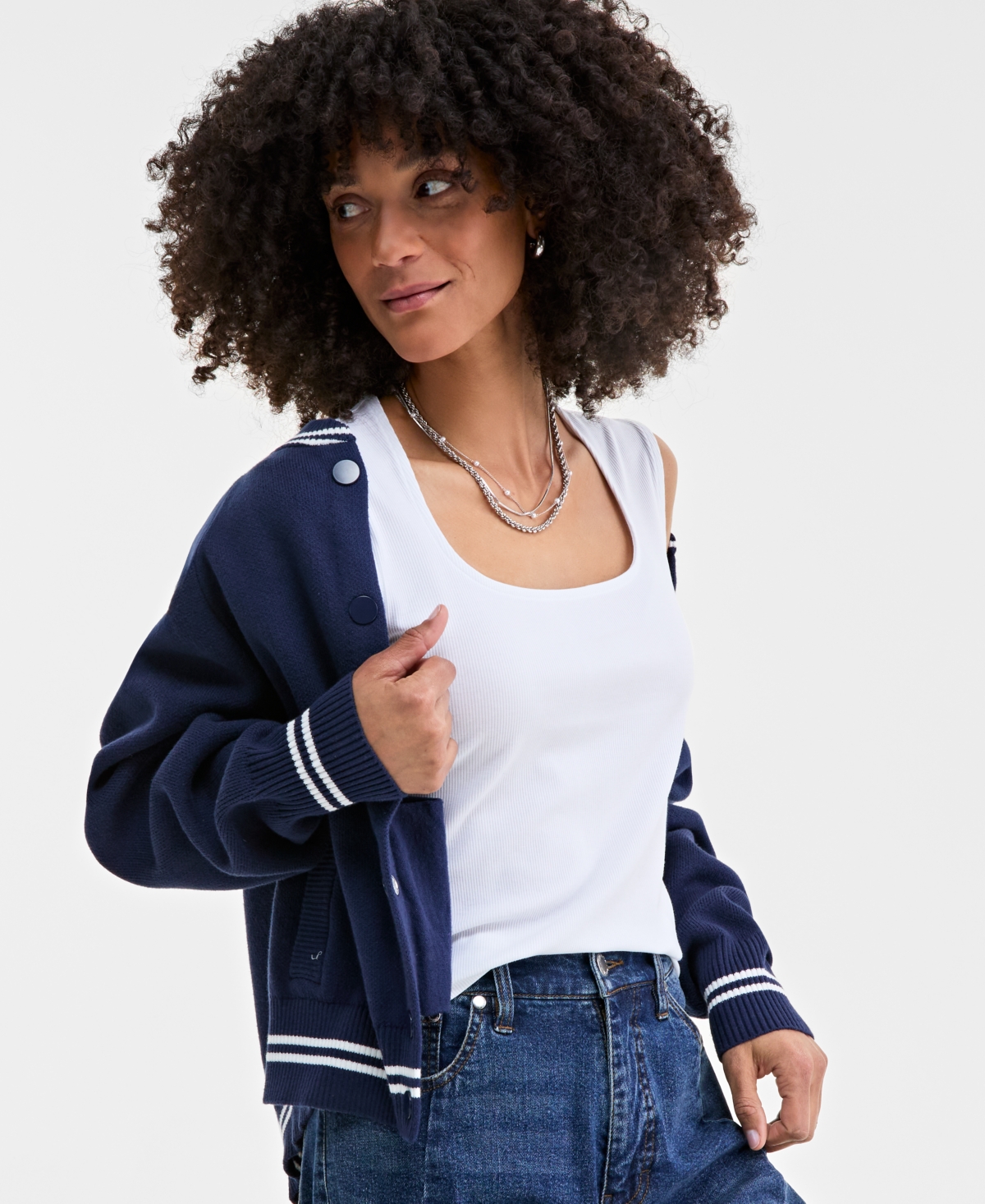 On 34th Women's Knit Scoop-neck Raglan-cap-sleeve Top, Exclusively At Macy's In Bright White