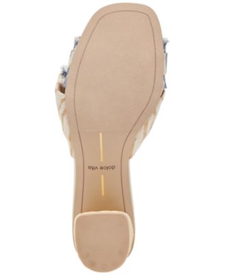 Women's Izra Knot Raffia Block-Heel Dress Sandals