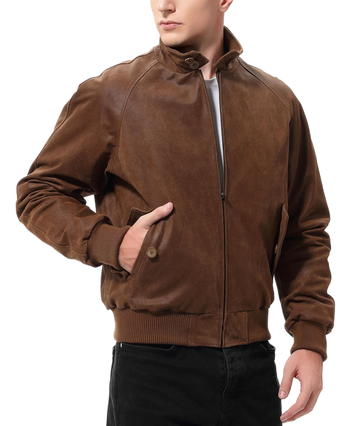 Landing Leathers Men's Men Wwii Distressed Leather Bomber Jacket