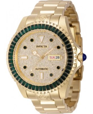 Men's 45660 Pro Diver Automatic 3 Hand Gold, Pave Dial Watch