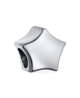 Initial Alphabet Bead Charm A-Z Celestial Holiday Star 14K Gold Plated Silver