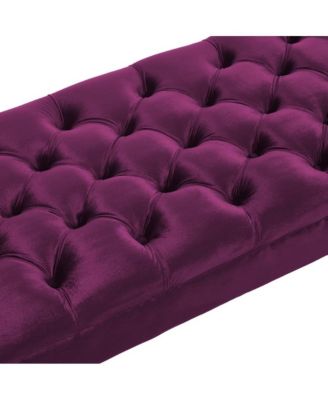 Velvet Tufted Bench