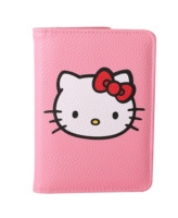 Hello Kitty Pink Pebbled Travel Passport Holder Gift - Pink