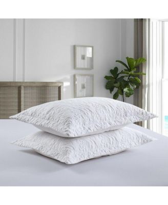 2 PCS Embroidered Pillow Shams Decorative Microfiber Pillow Shams-Standard