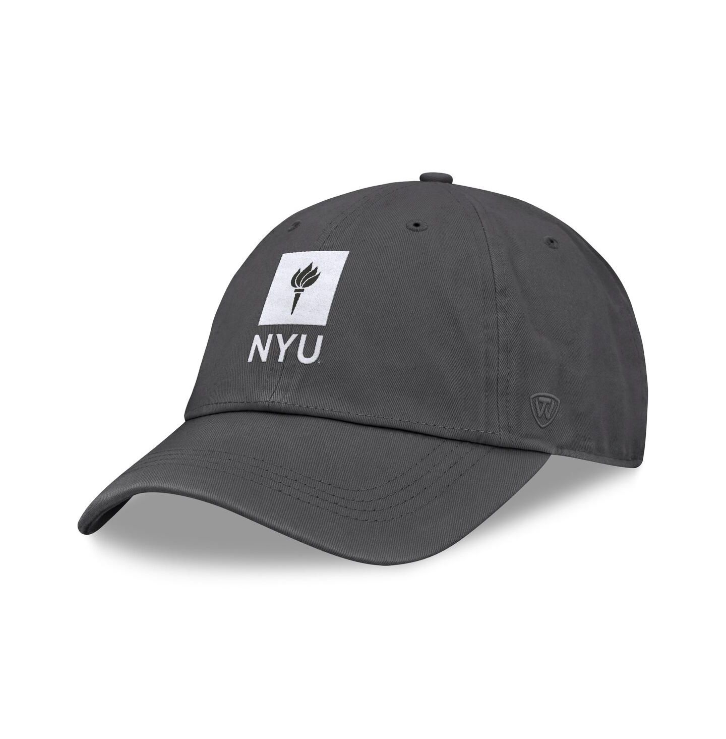 Мужская кепка Top of the World Heather Charcoal NYU Violets Team Logo Washed Adjustable Hat — фото 1