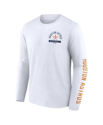 Men's White Houston Astros Press Box Long Sleeve T-Shirt