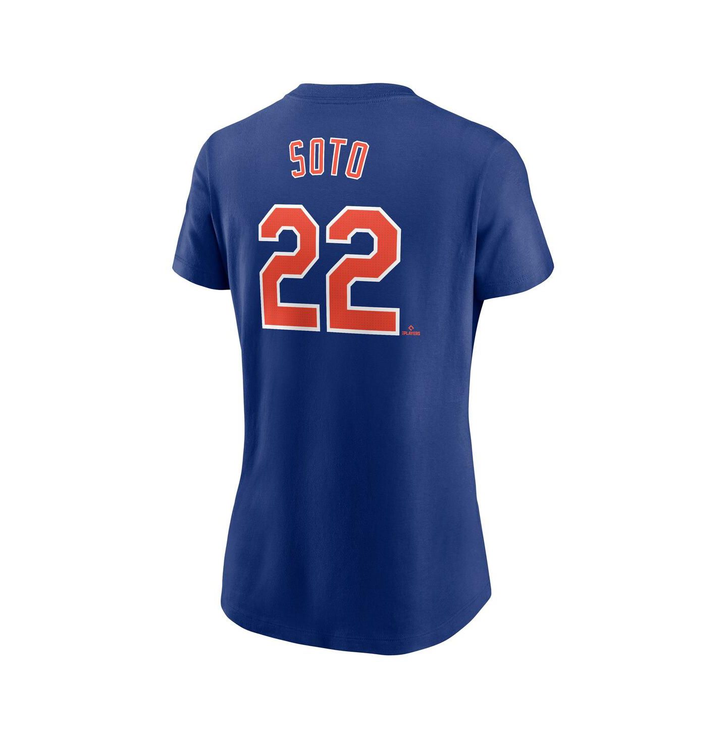 Женская футболка Nike Juan Soto Royal New York Mets Fuse Name & Number — фото 2