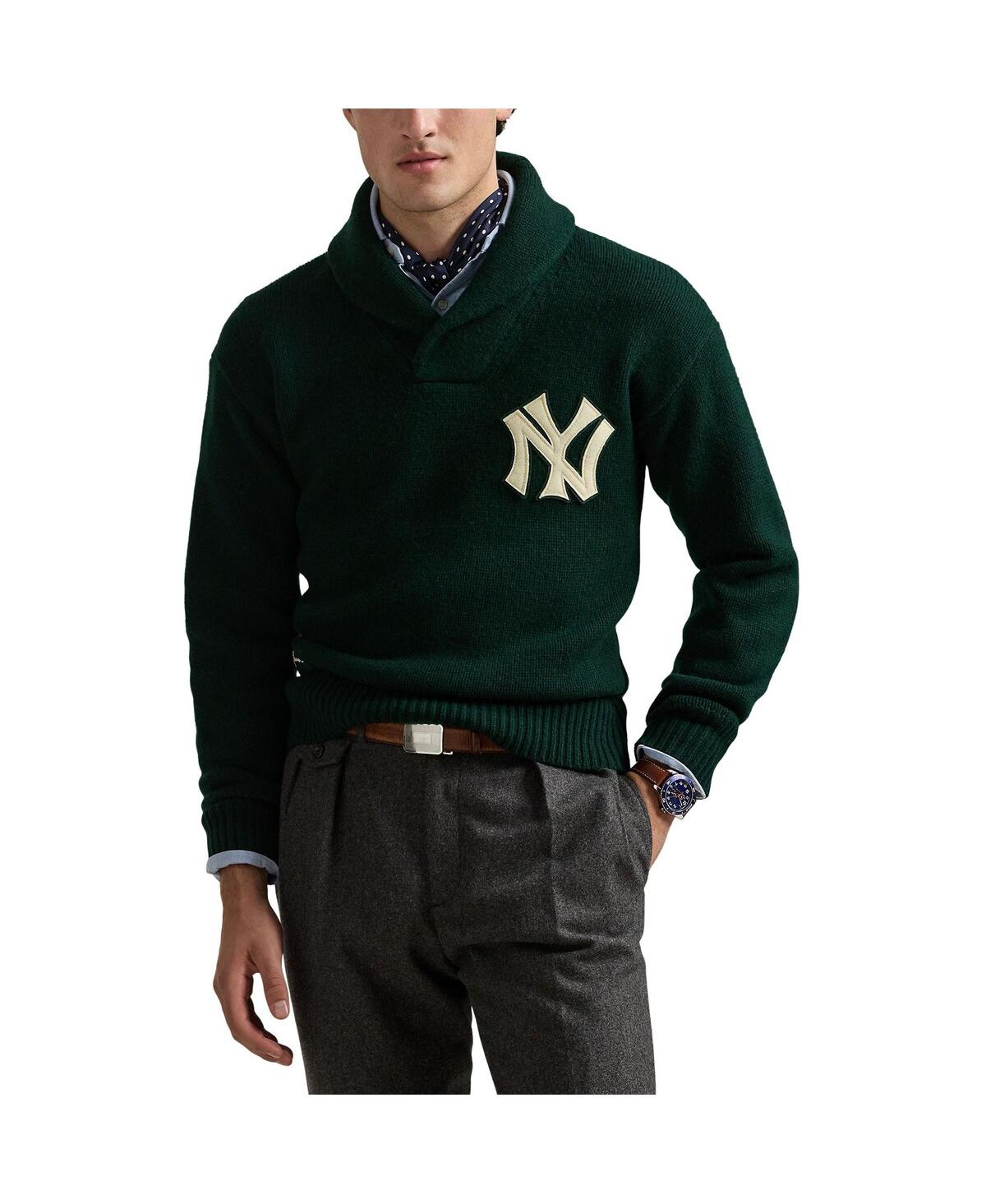 Men's Green New York Yankees Cooperstown Collection Pullover Sweater - Green