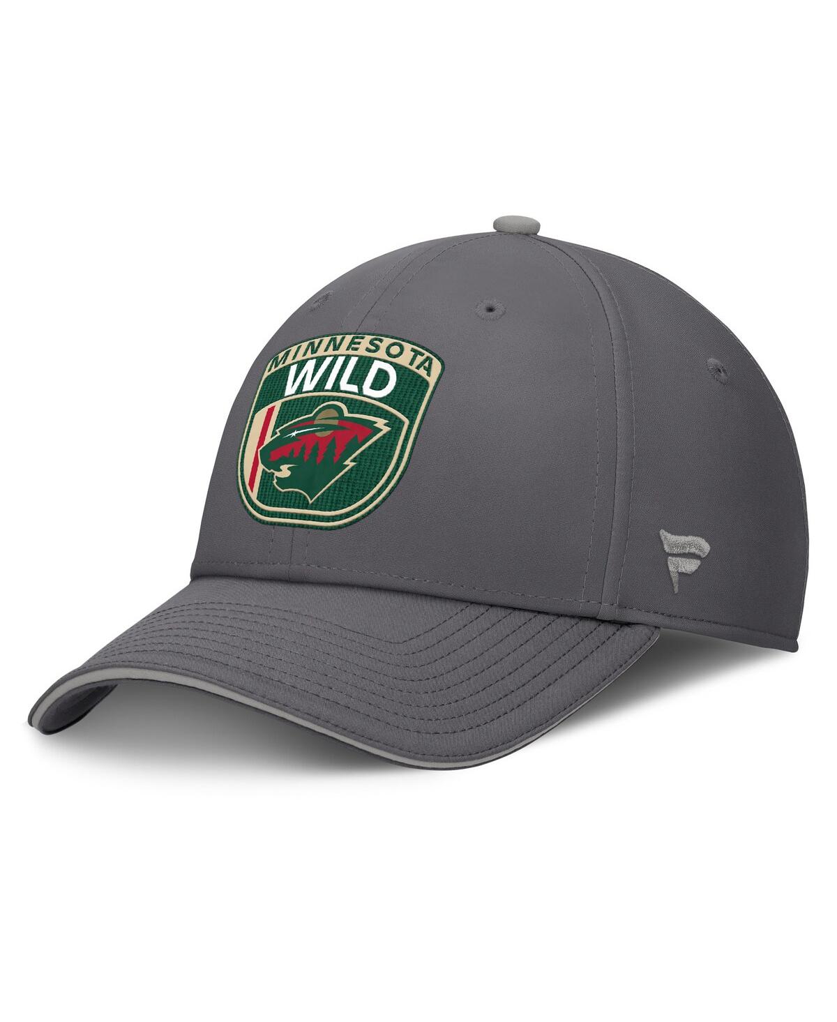 Fanatics Men's Gray Minnesota Wild Home Ice Flex Hat In Gray