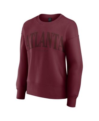 Women's Burgundy Atlanta Braves Elements Flow Pullover Sweatshirt