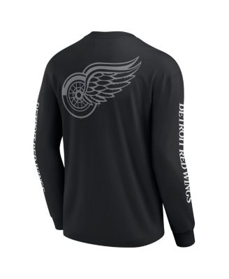 Men's Black Detroit Red Wings Elements Strive Long Sleeve T-Shirt