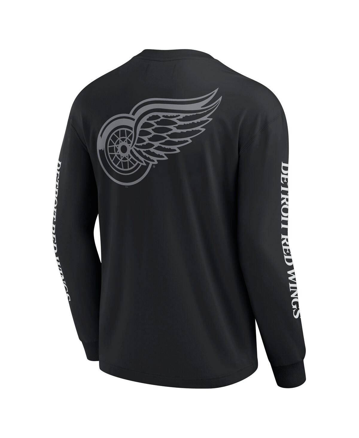 Fanatics Men's Black Detroit Red Wings Elements Strive Long Sleeve T-shirt In Black