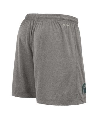 Men's Green/Heather Gray Michigan State Spartans Player Reversible Shorts
