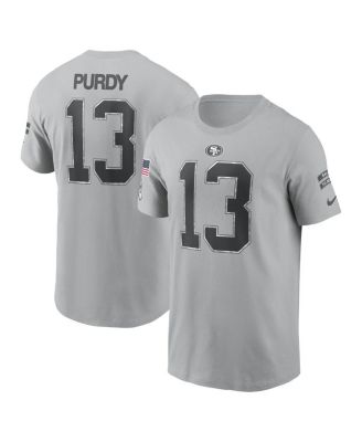 Nike - Men's Brock Purdy Gray San Francisco 49ers 2024 Salute To Service Name Number T-shirt