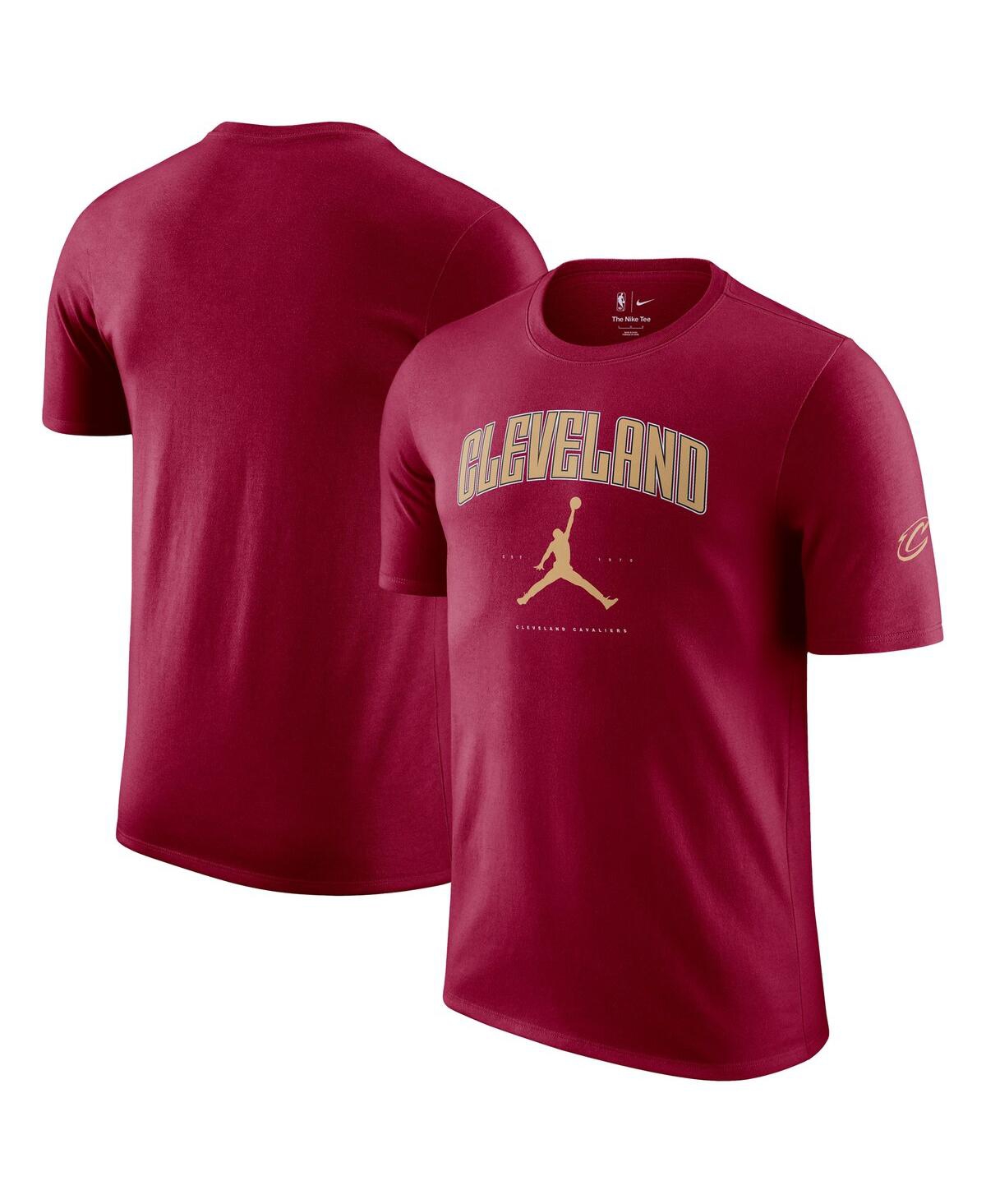 JORDAN MEN'S AND WOMEN'S WINE CLEVELAND CAVALIERS ESSENTIAL CITIES T-SHIRT 