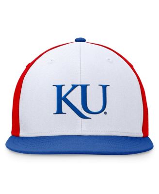 Men's White/Royal Kansas Jayhawks Tri-Tone Heritage Collector Fitted Hat